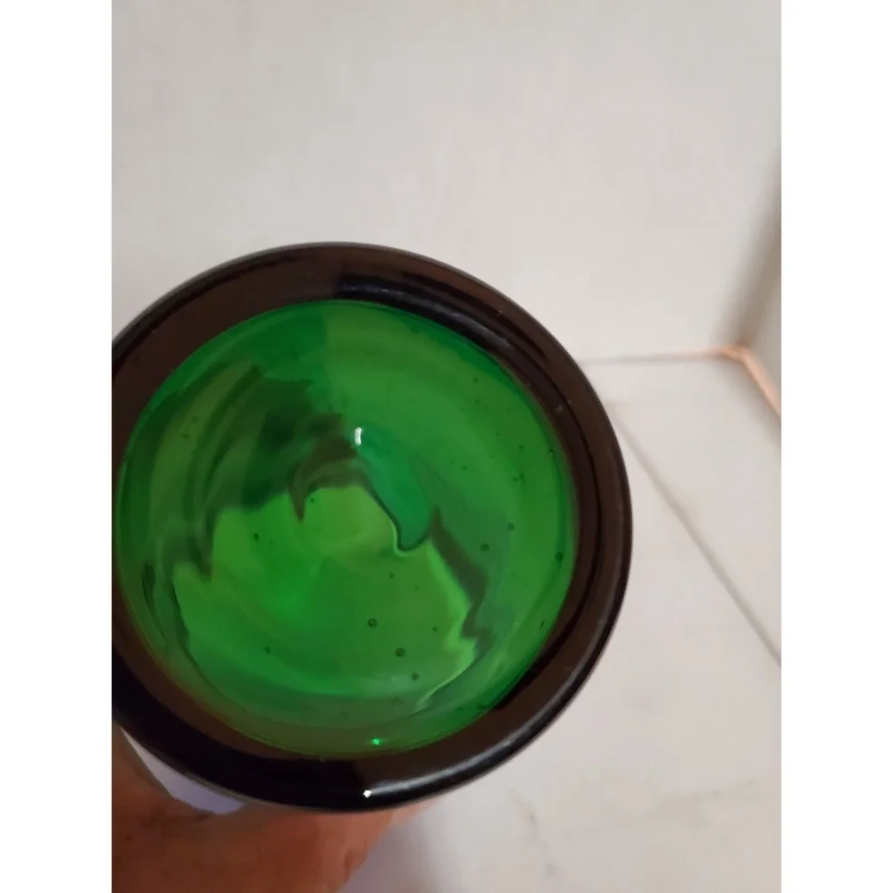 1 Hand Blown Drinking Glasses Blue To Green Gradient Ombre Mexican Bubble Glass